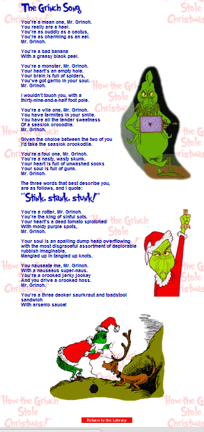 Christmas grinch stole master discogs songs edit release L'univers de ma classe: You're a mean one, Mister Grinch
