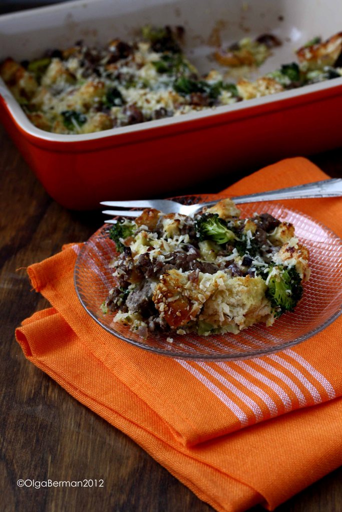 Mango & Tomato Lamb & Broccoli Strata Recipe {or Stuffing}