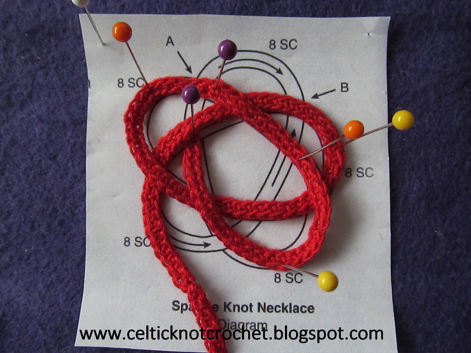 Celtic Knot Crochet Sparkle Knot Necklace Tips for Knot