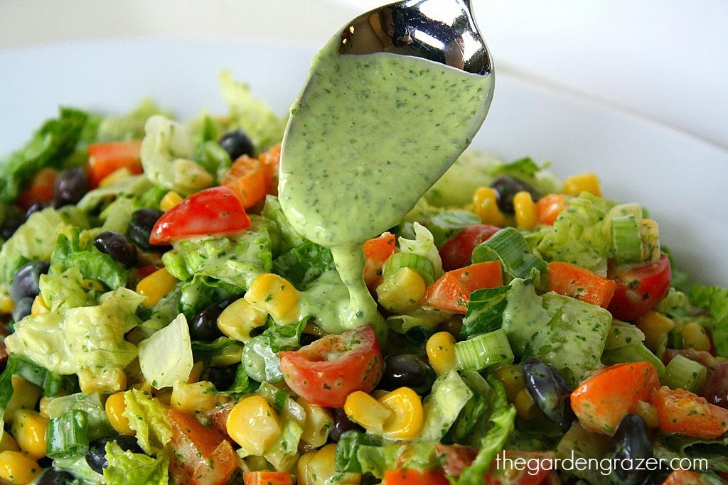 The Garden Grazer Southwestern Chopped Salad with Cilantro Dressing