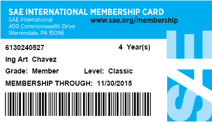 Society of Automotive Engineers Credential