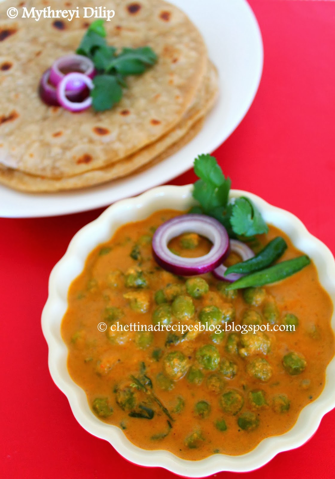 Peas Kurma Side dish for Chapati Chettinad Recipes