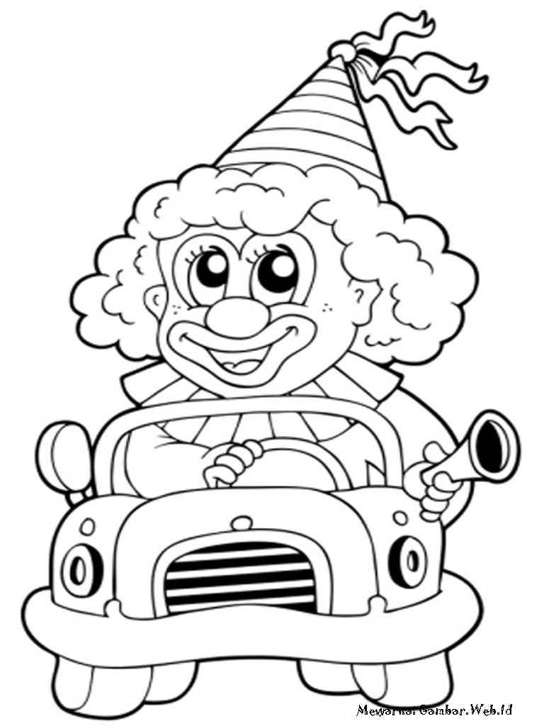 Gambar Mewarnai Badut Mewarnai Gambar 2 Drawing Image - vrogue.co