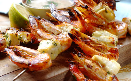 seafood kebabs