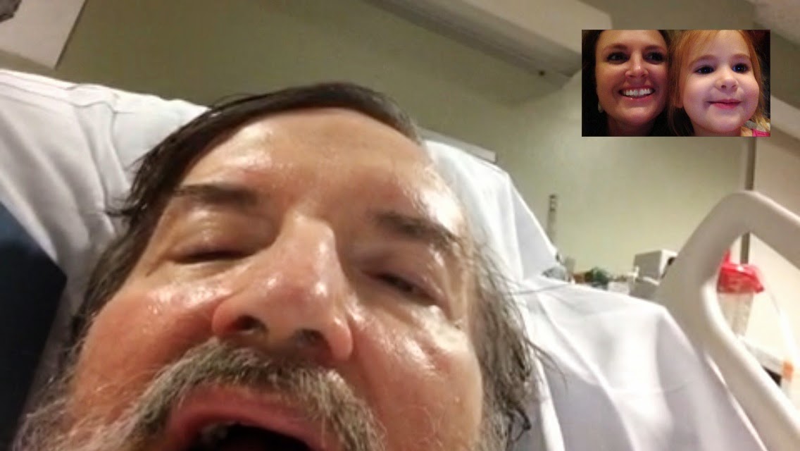 Evy facetiming with Poppa