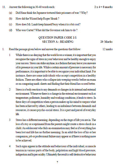 CBSE Sample paper english 12 NCERT Solutions, CBSE Sample Papers and