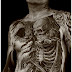 3D human skeleton tattoo on front whole body