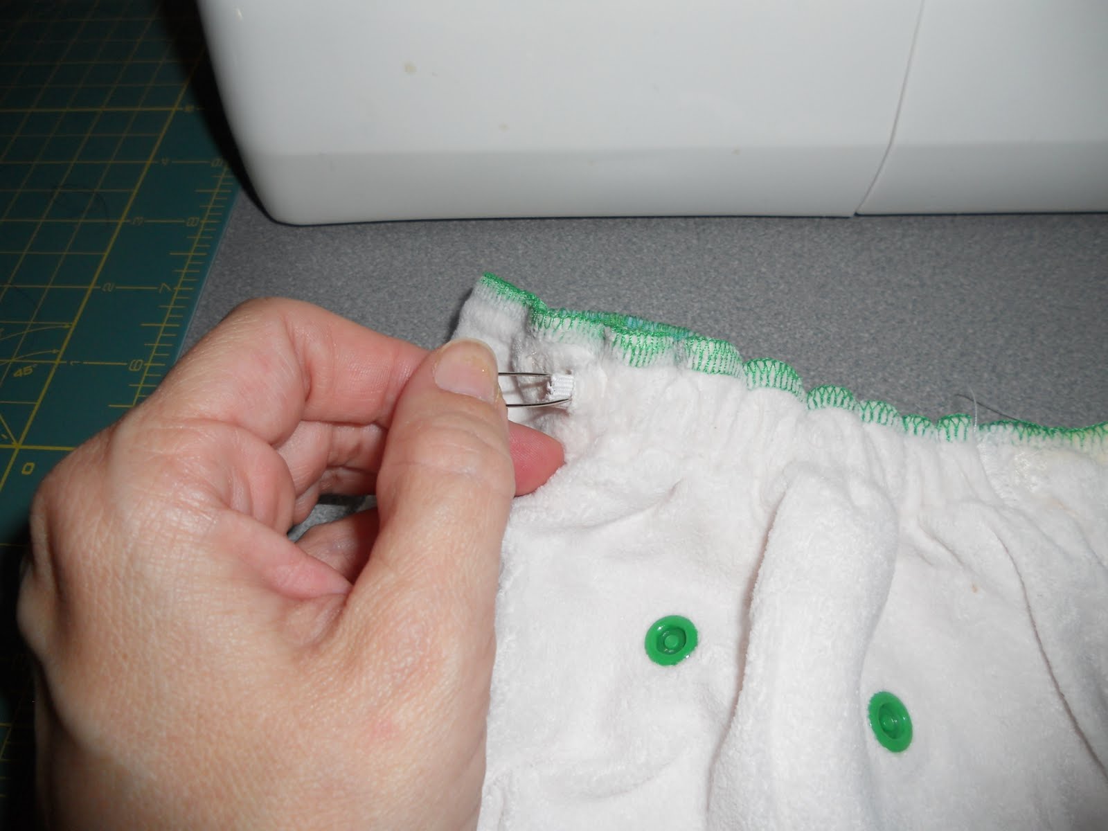 Mommy Toots How to fix elastic on Good Mama cloth diapers (photo tutorial)