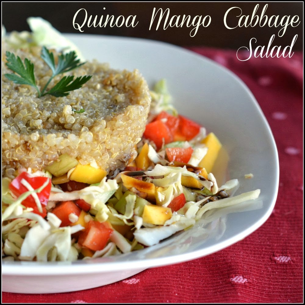 Mom, What's For Dinner? Quinoa Mango Cabbage Salad