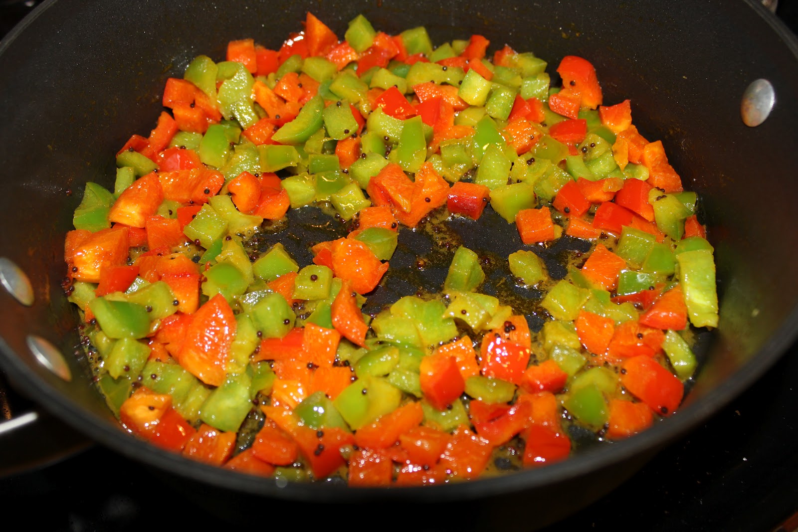 The Garlic Press Indianstyle Bell Peppers with Chickpea Flour