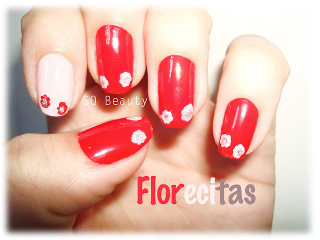 Nail Friday Rojo y flores manicura red and flowers manicure Silvia Quiros SQ Beauty Nail Friday Rojo y flores manicura red and flowers manicure Silvia Quiros SQ Beauty