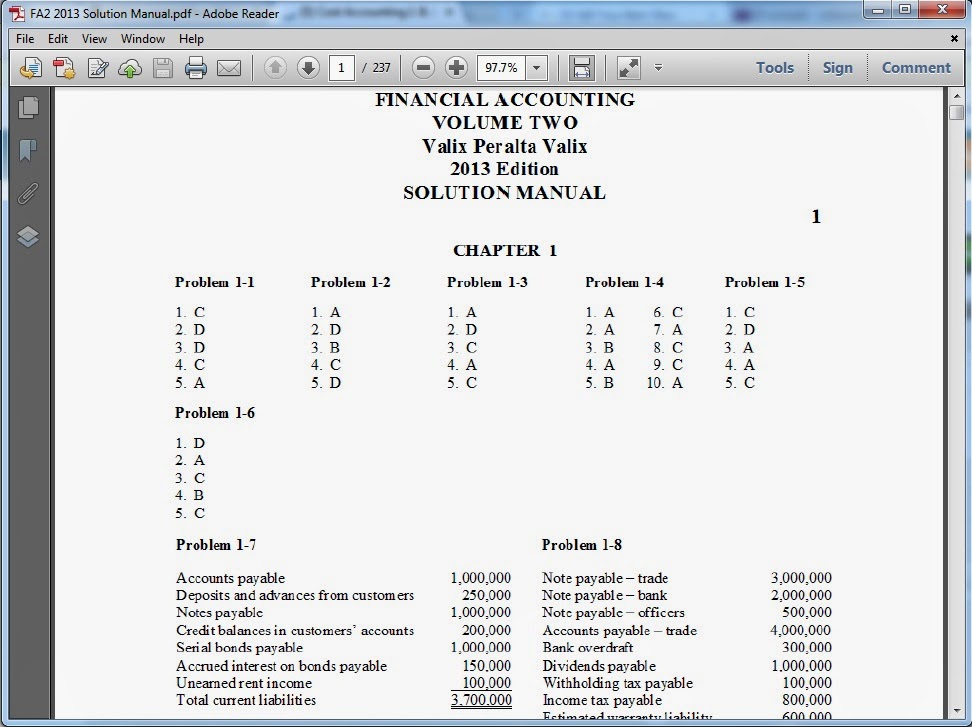 Solution Manual Financial Accounting Vol 3 Valix