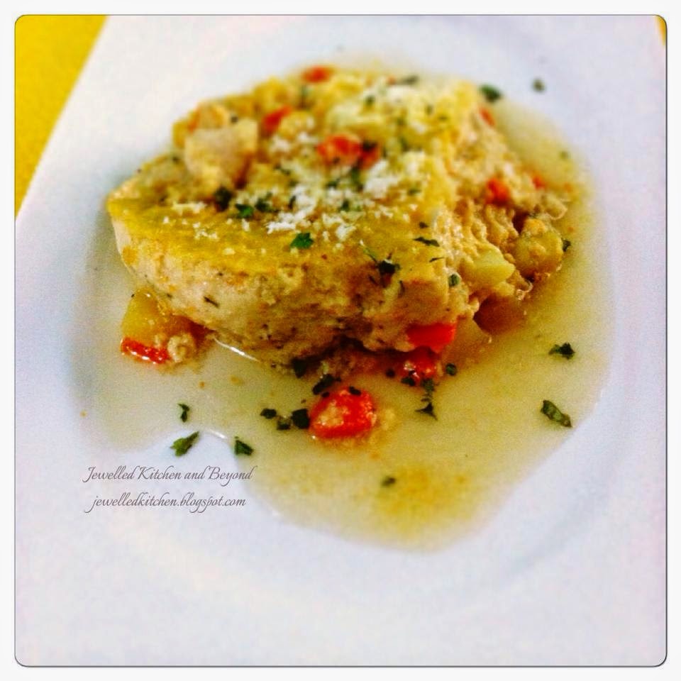 Creamy and Cheesy Cream Dory Casserole