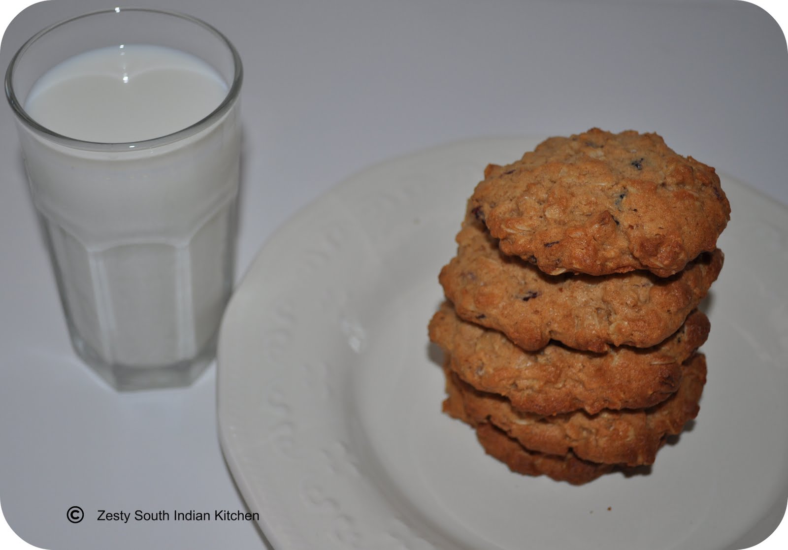 Peanut Butter Oatmeal Cranberry Cookies Zesty South Indian Kitchen