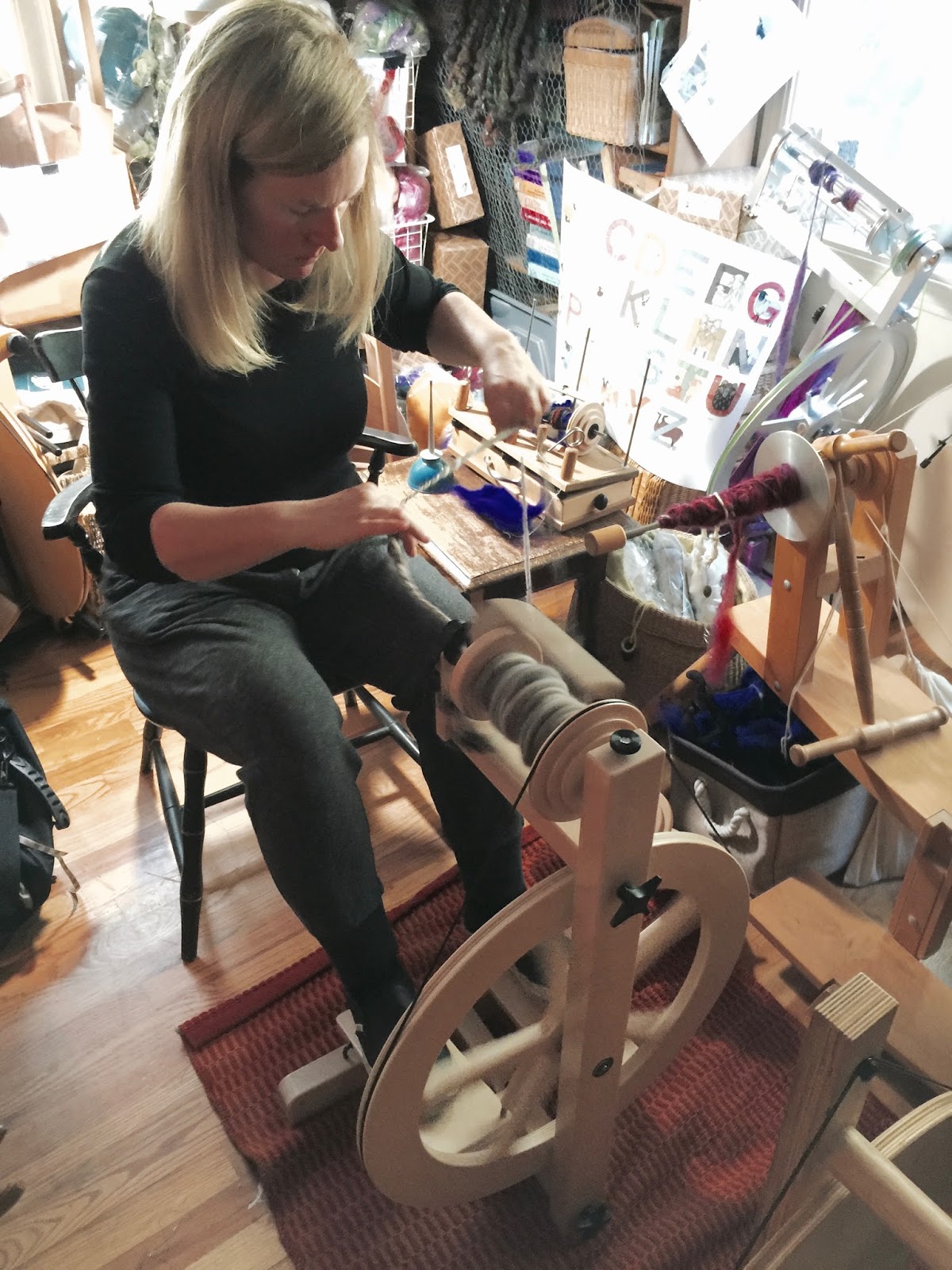 CENTERING WITH FIBER Learning to spin my own yarn classes