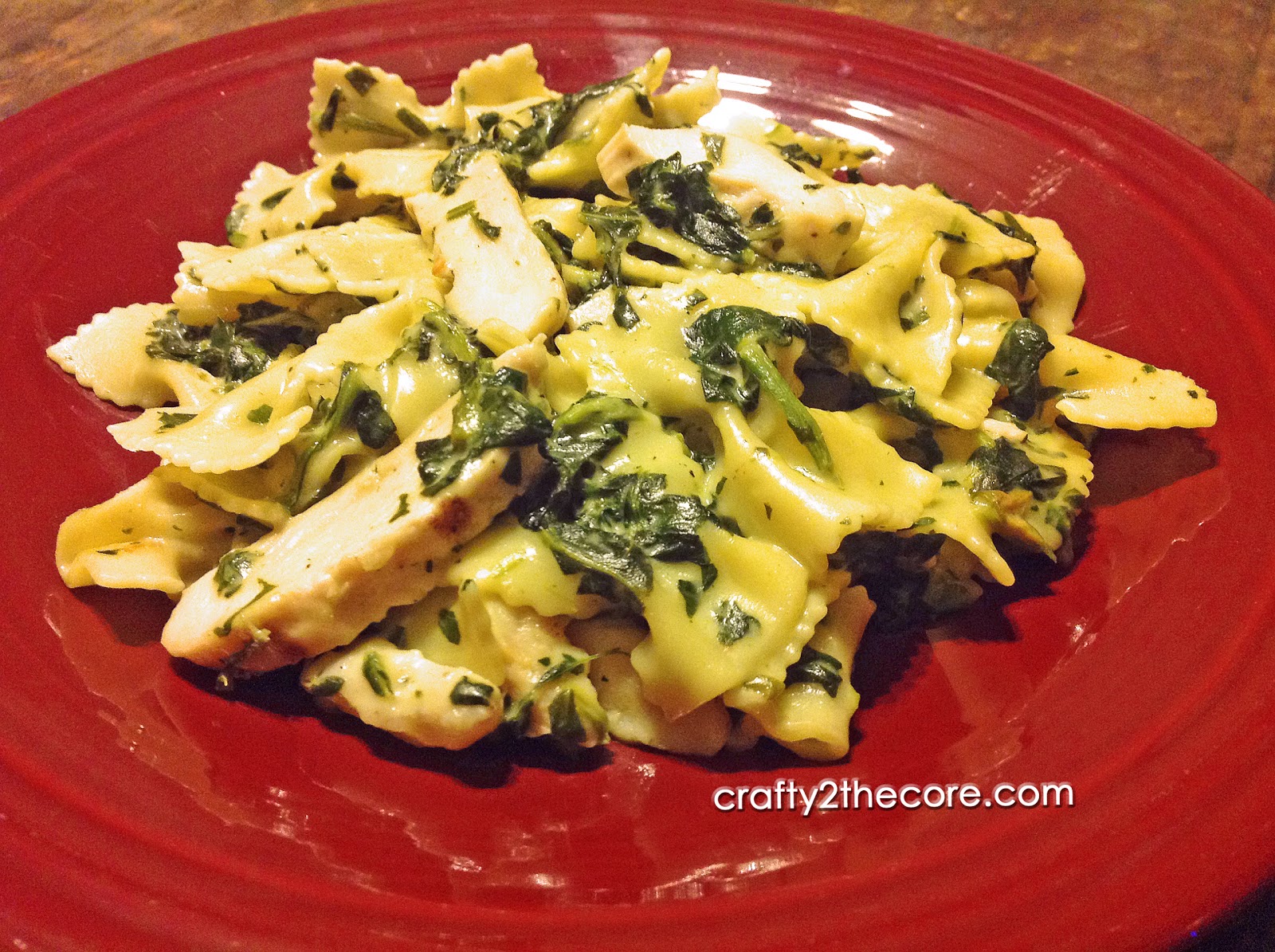 Grilled Chicken Florentine Pasta Crafty 2 the Core