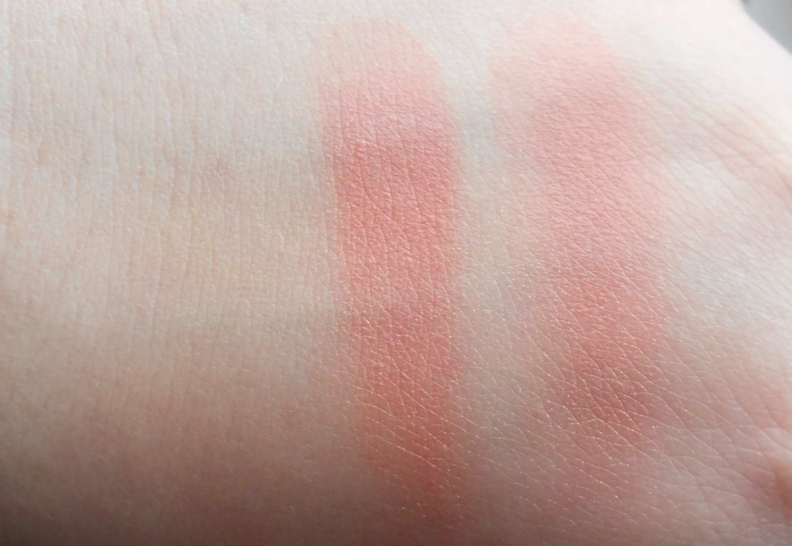 Nars torrid blush review swatches on cheeks