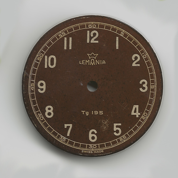 Watch repair and restoration Lemania Tg 95 watch dial restoration
