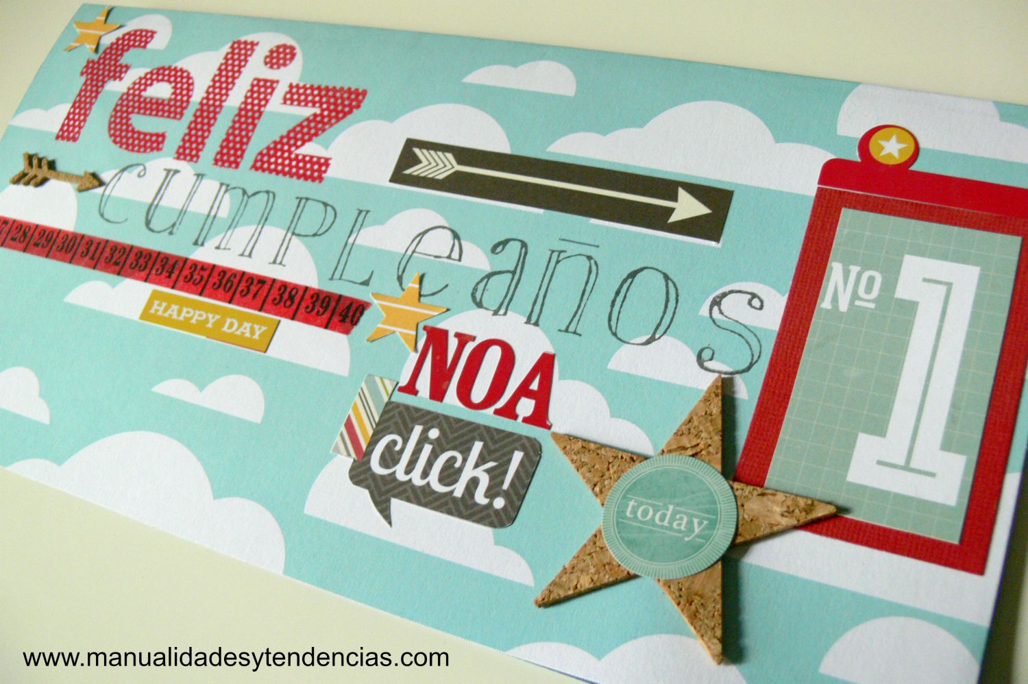 manualidades y tendencias scrapbooking tarjeta cumpleaños bebé