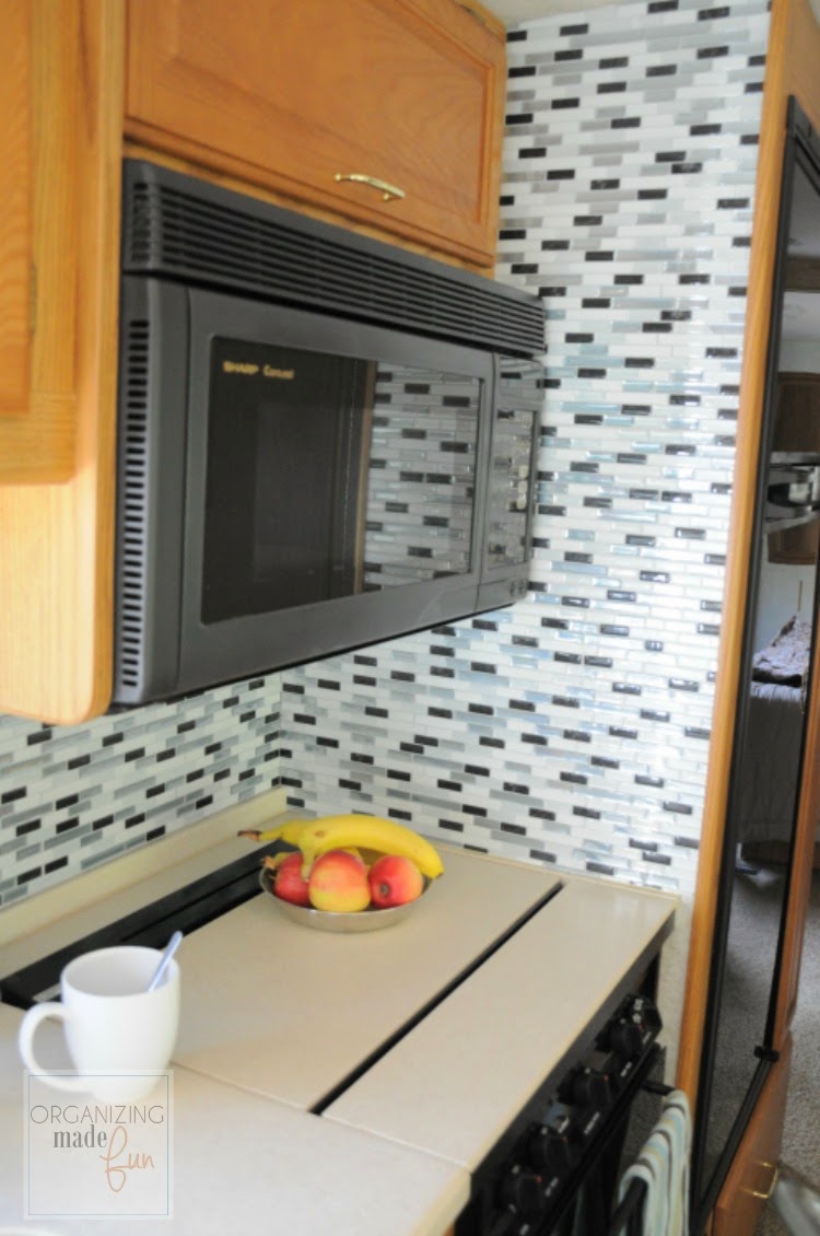 Tiling the Kitchen an RV update Organizing Made Fun Tiling the