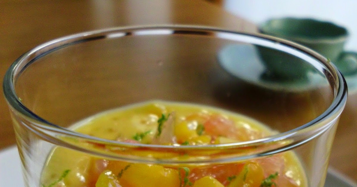 Recettes d'une Chinoise Crème de mangue avec pulpes de pomelo et perles de sagou 杨枝甘露 yángzhī gānlù