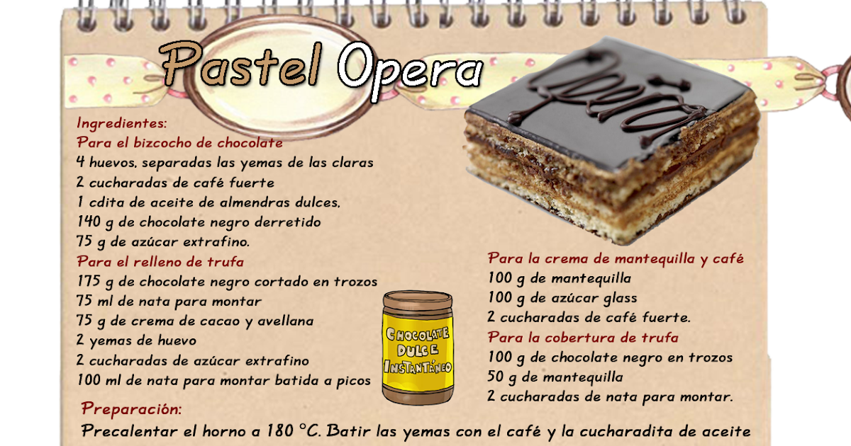 Tartas, Galletas Decoradas y Cupcakes Pastel Opera