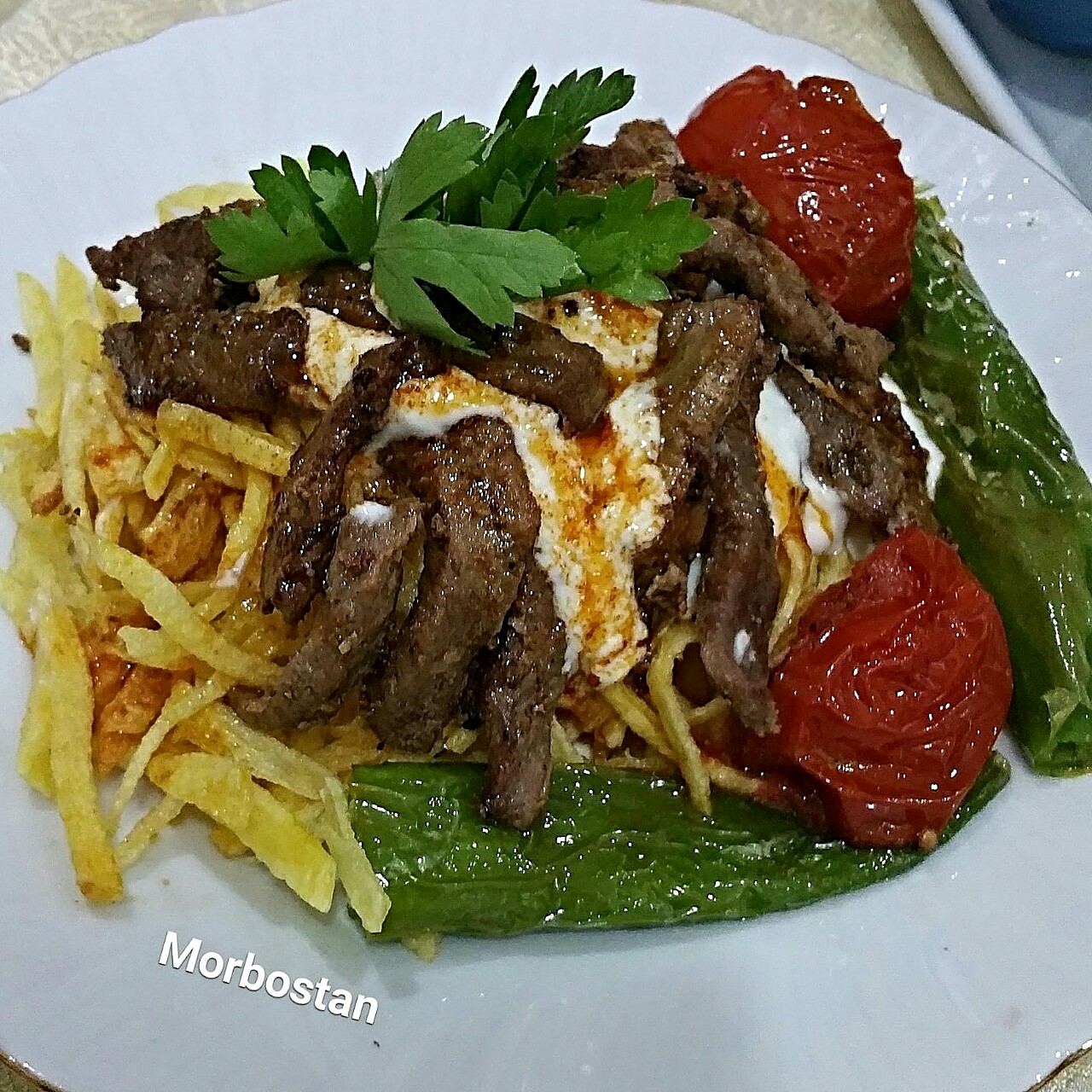 ÇÖKERTME KEBABI MOR BOSTAN