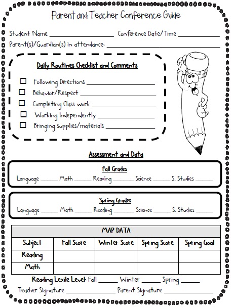 Classroom Freebies: Parent Conference Pack Freebie! Classroom Freebies: Parent Conference Pack Freebie!