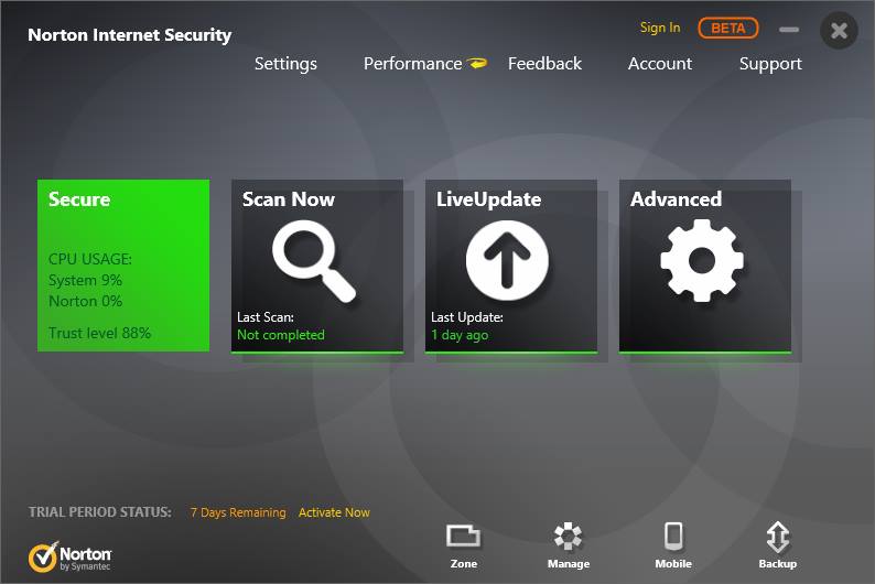 Norton V21 (2014) Beta Download - Windows 8/7/Vista/XP