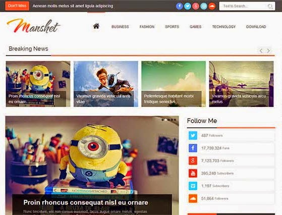 Manshet Responsive Blogger Template Manshet Responsive Blogger Template