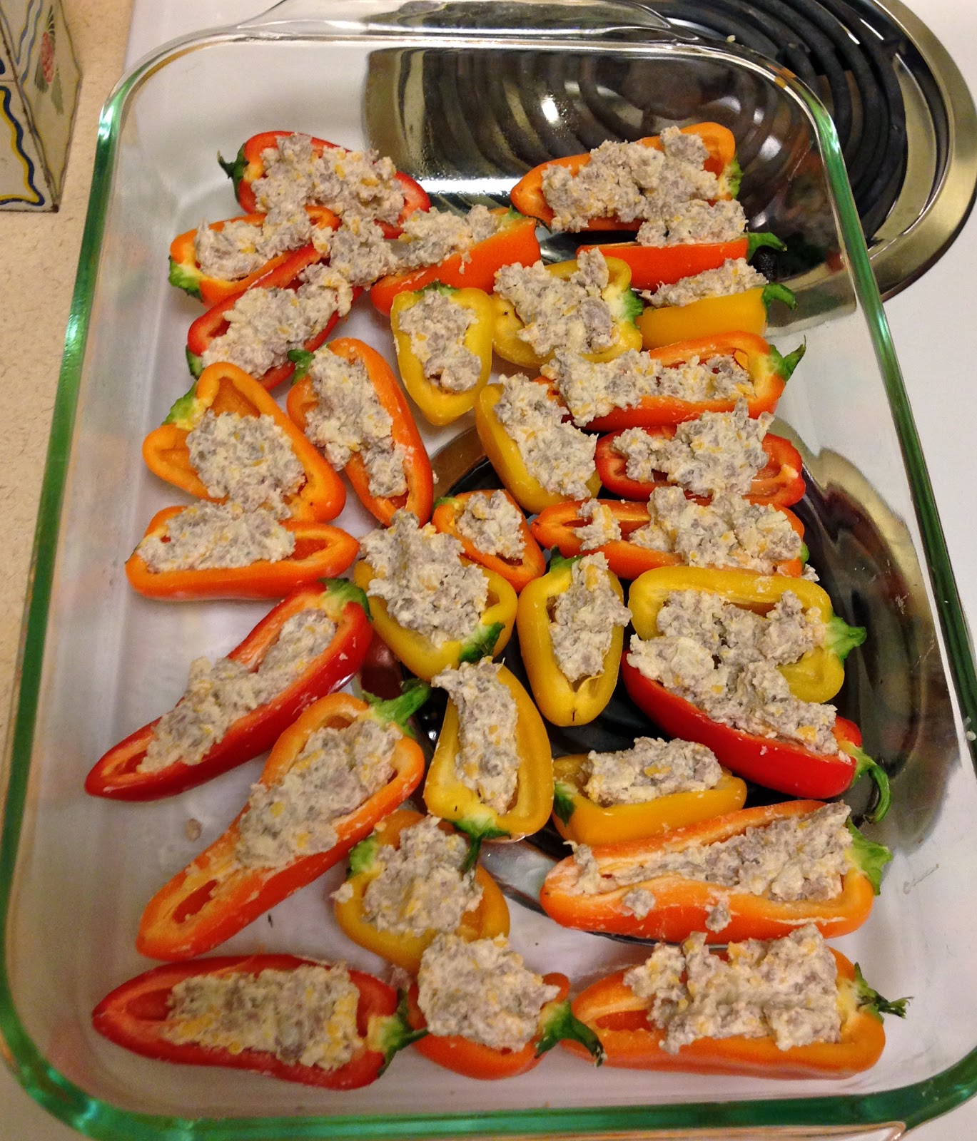 Dana Rae's Food Creations Mini Sausage Stuffed Peppers