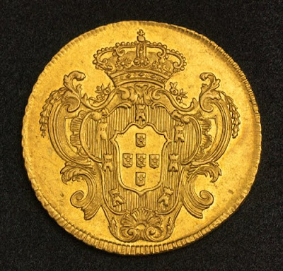 Brazil gold coins 6400 Reis Gold Coin