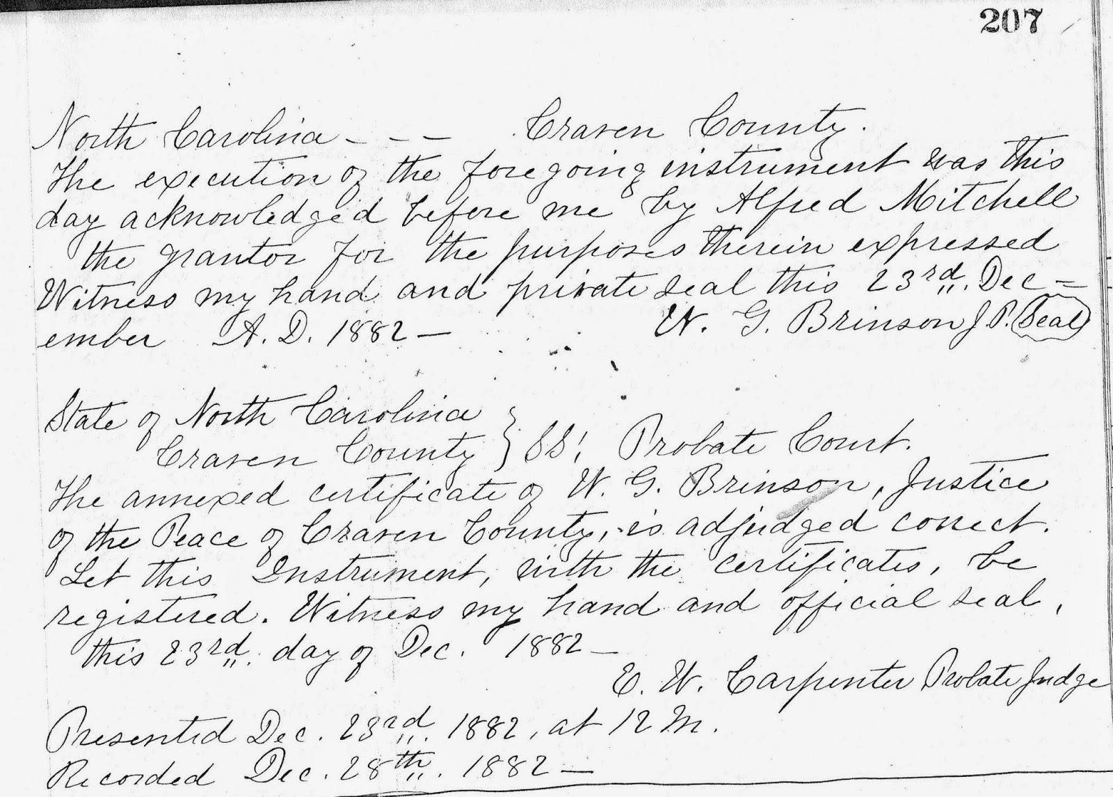 Amanuensis Monday on Tuesday Alfred Mitchell Deeds 1 & 2