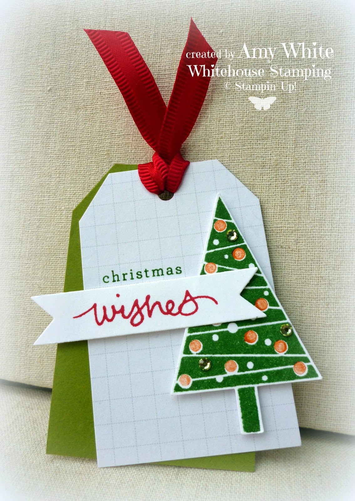 White House Stamping Christmas tag card set...