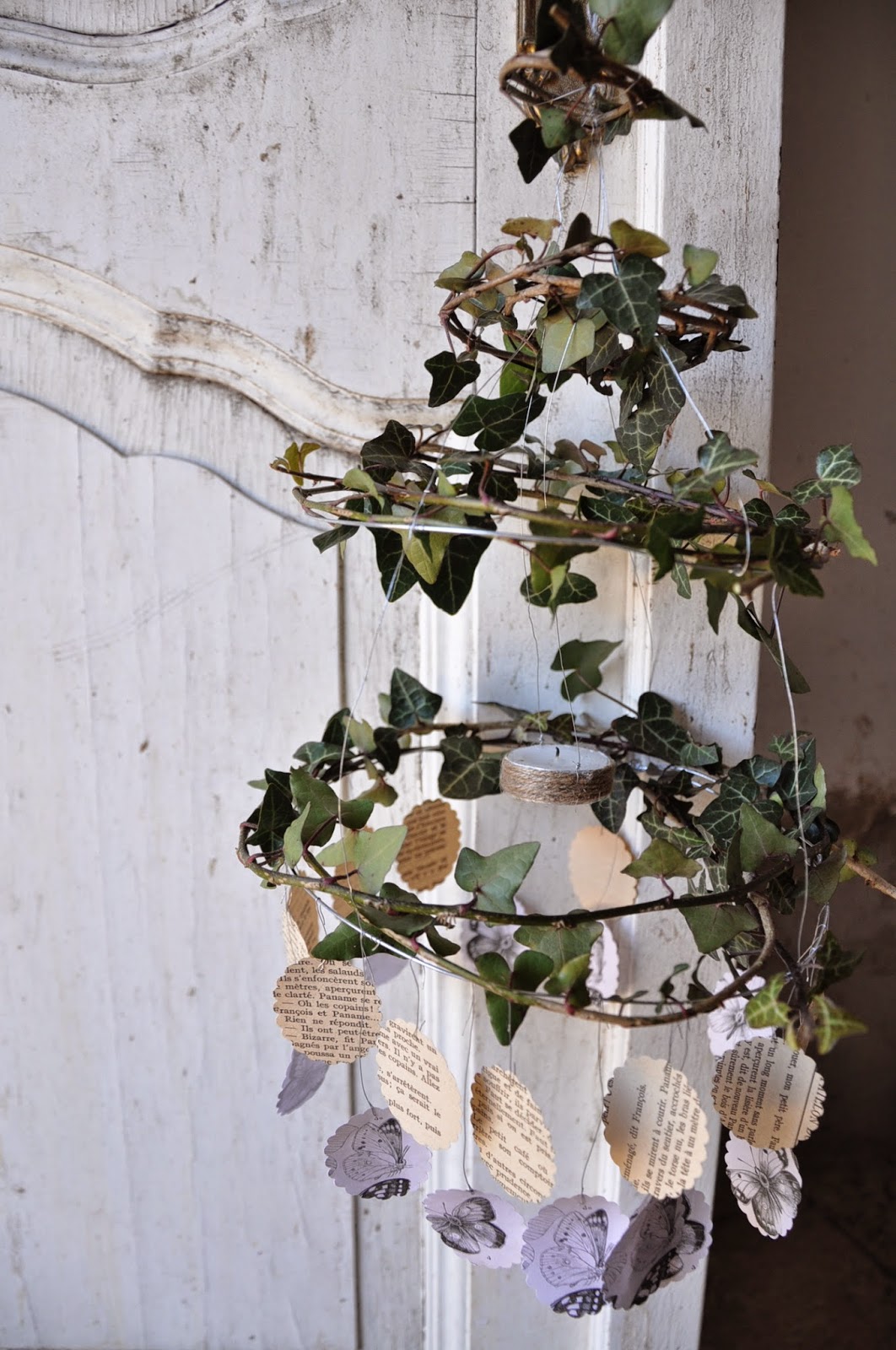Il giardino del brocante: lampadario fai da te: fil di ferro ...