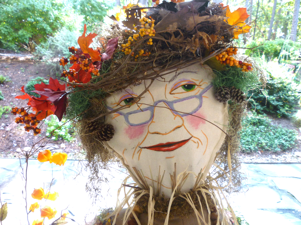 scarecrow face mother nature festival scarecrows last annual river weekend garden organizations creative keowee held seneca sc marilynhwall various were