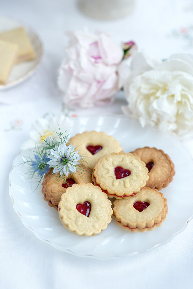 Classic British biscuits Jammy Dodgers, Custard Creams and Party