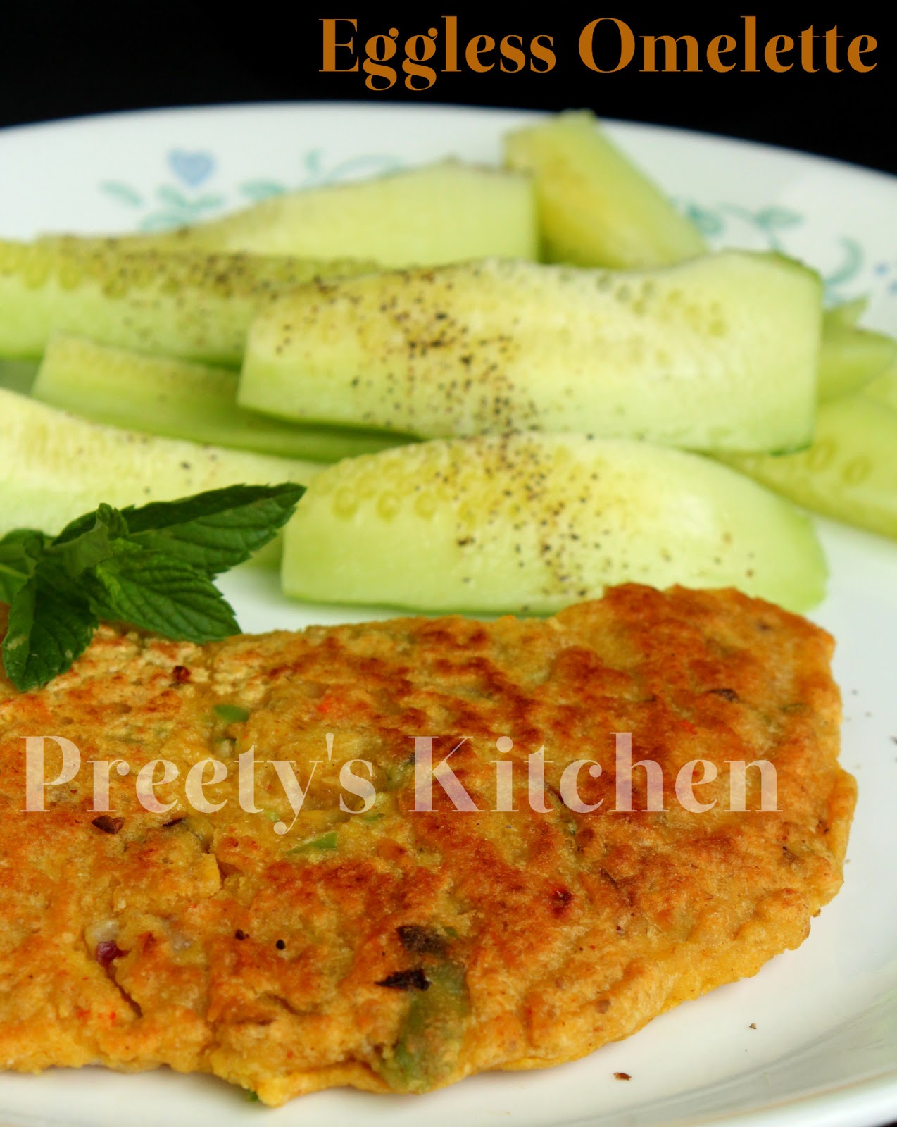 Preety's Kitchen Eggless Vegan Omelette / Healthy Breakfast Recipe