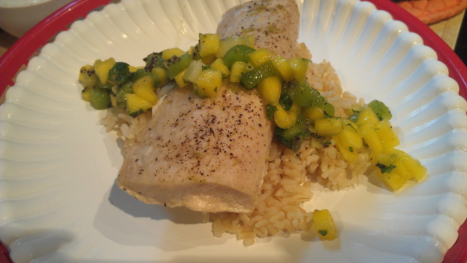 Creations of a Jersey Girl Mahi Mahi with Mango Salsa