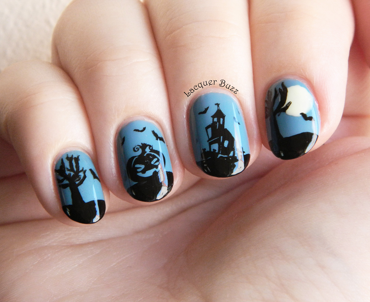 Lacquer Buzz Monday Blues Golden Rose Rich Color 15 And A Halloween Manicure