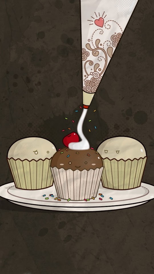  Cupcakes Illustration   Galaxy Note HD Wallpaper
