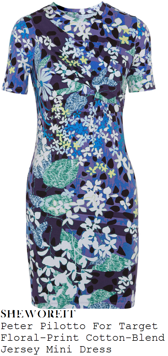 lauren-pope-multi-coloured-blue-purple-green-lilac-white-yellow-and-black-floral-print-short-sleeve-mini-dress-this-morning lauren-pope-multi-coloured-blue-purple-green-lilac-white-yellow-and-black-floral-print-short-sleeve-mini-dress-this-morning