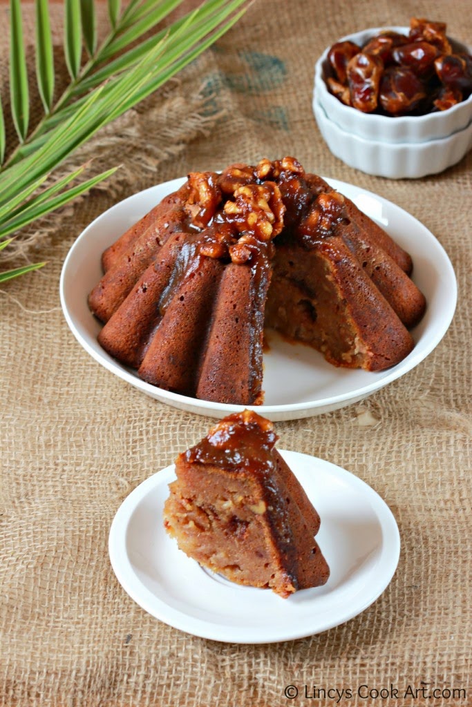 Banana Date Cake with Walnuts (Eggless) Lincy's Cook Art