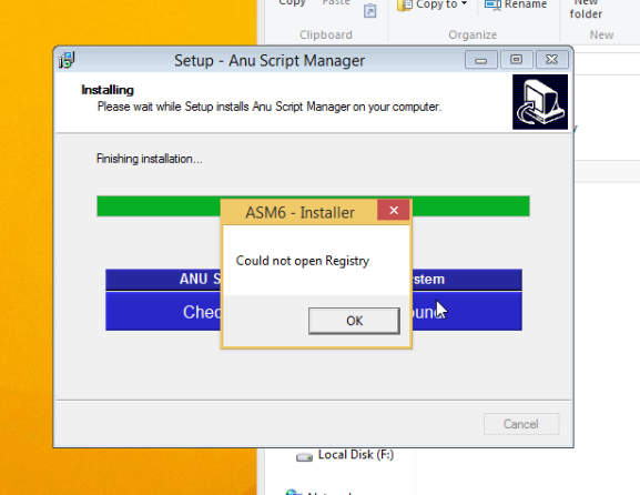 ANU 7 IN WINDOWS 7 AND 8 COULD_NOT_OPEN_REGISTRY_PROBLEM_SOLVED