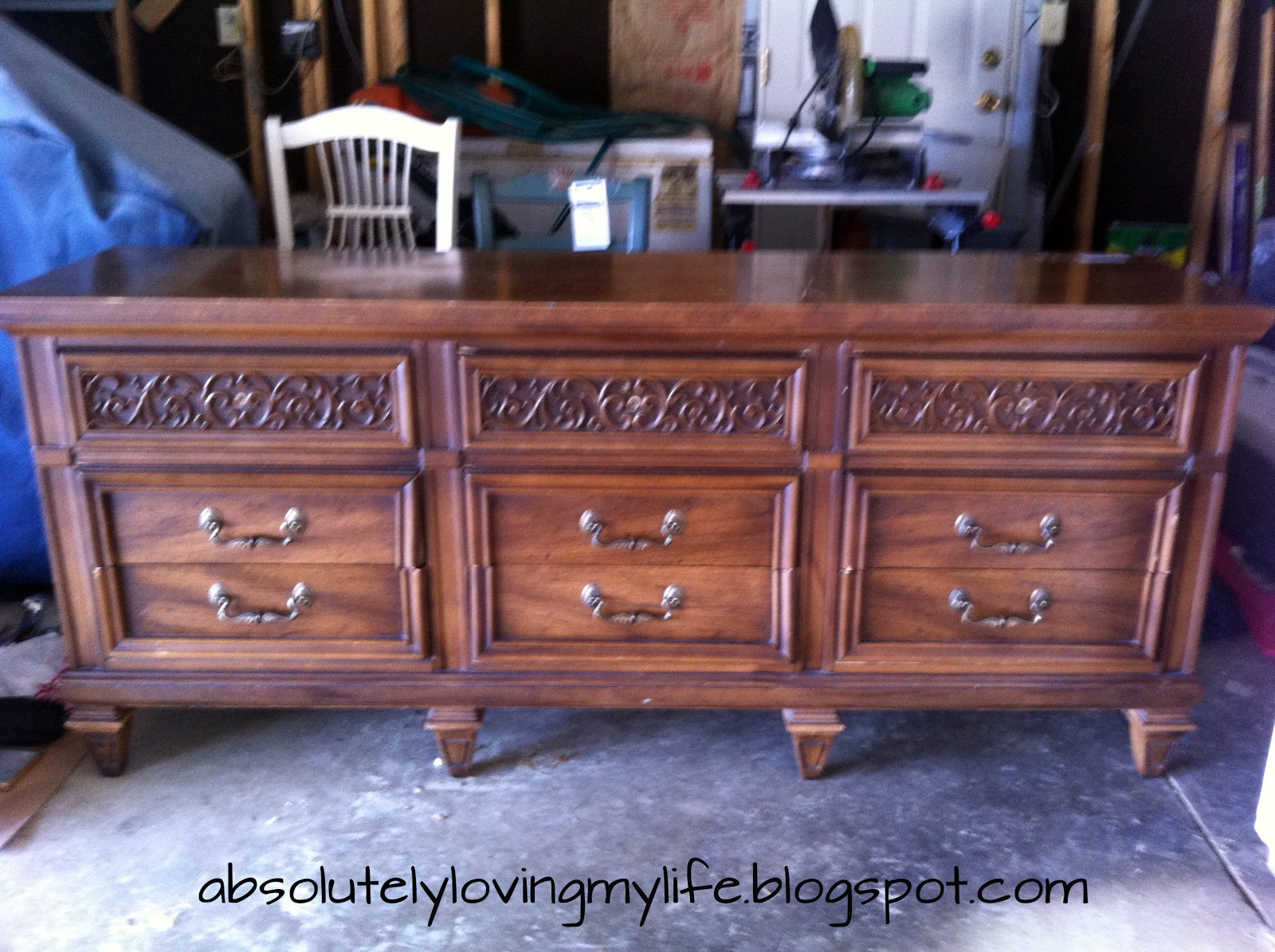 Loving Life Annie Sloan Chalk Paint Furniture Redo from dresser to TV stand