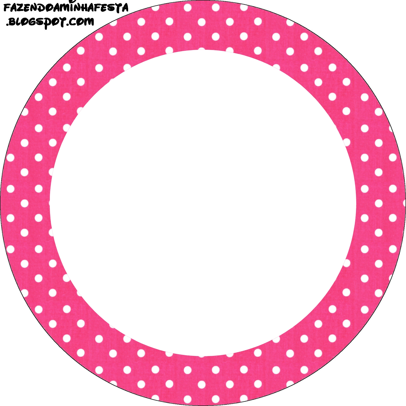 Pink, Purple and White Polka Dots Free Printable Cupcake Toppers and