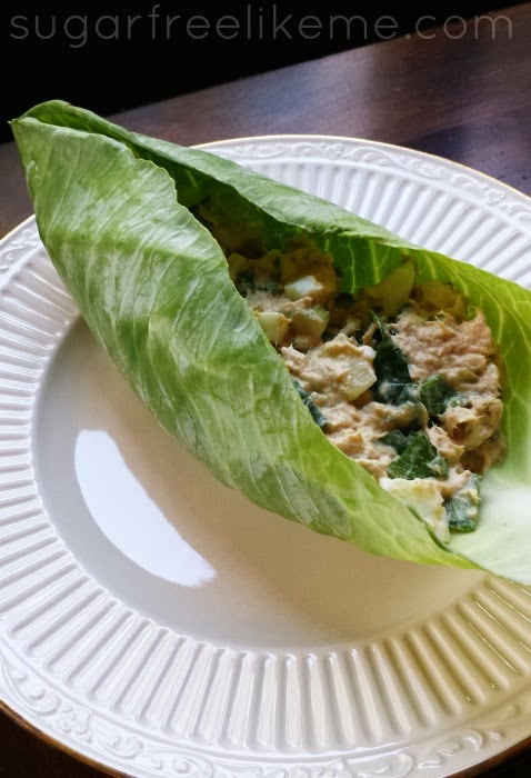 Cabbage Leaf Tuna Salad Wrap