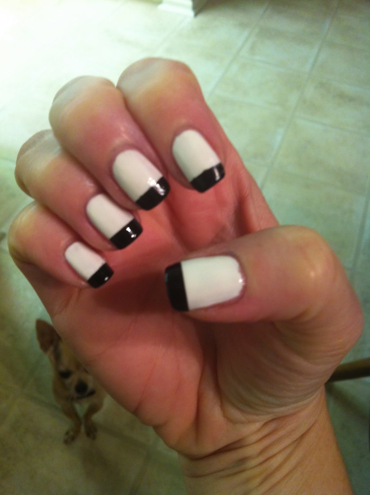 White nail polish meaning The Novice Nail Polisher: Sometimes things truly are black and white.