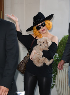 Lady Gaga and pup Fozzi
