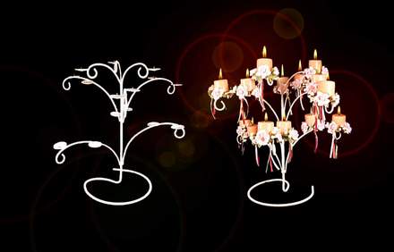 Invitaciones artesanales: candelabros como centros de mesa Decoración Artesanales Candelabros